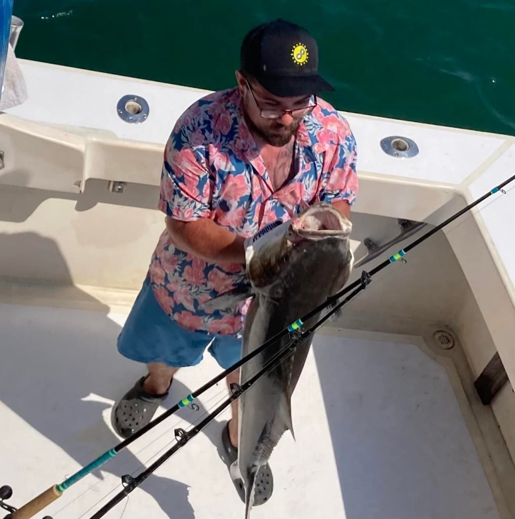 Man with cobia catch